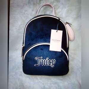NWT Adorable Juicy Conture Velvet Backpack ( black)